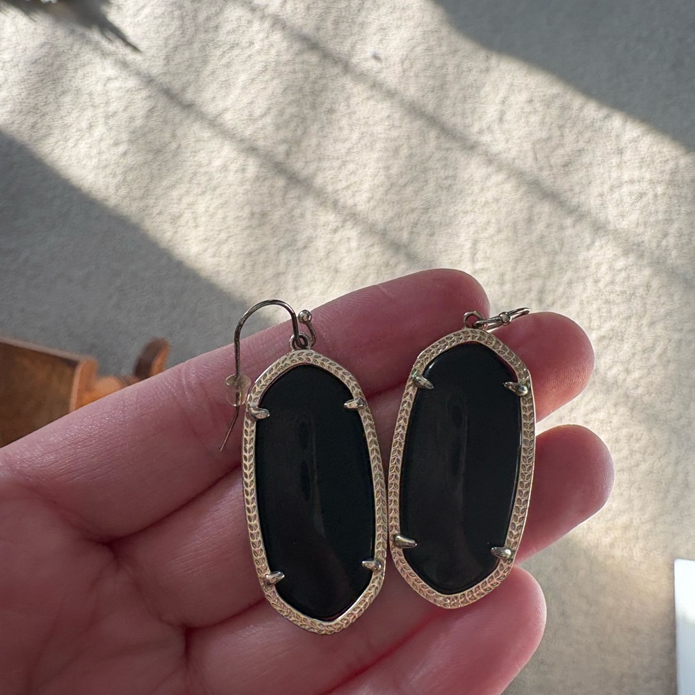 Elegant Black and Gold Earrings